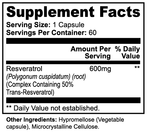 Resveratrol 50% — 600 mg