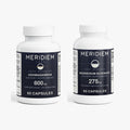 Ante Meridiem and Post Meridiem bottles — the MERIDIEM LABS Daily System
